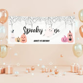 Spooky One | Halloween 1e verjaardag | Spooky Pink Spandoek