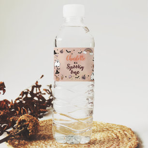 Spooky One Halloween 1e verjaardag Waterfles Etiket
