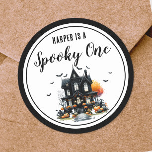 Spooky One Halloween 1e Verjaardagsfeestje Ronde Sticker