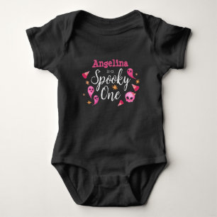 Spooky One Halloween 1e verjaardagsfeestje zwart Romper