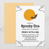 Spooky One Halloween 1st Birthday Invitation Kaart (Voorkant / Achterkant)
