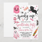 Spooky One Halloween 1st Birthday Kaart (Voorkant / Achterkant)