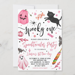 Spooky One Halloween 1st Birthday Kaart