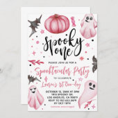 Spooky One Halloween 1st Birthday Kaart (Voorkant / Achterkant)