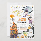 Spooky One Halloween 1st Birthday Kostuumfeest Kaart (Voorkant)