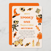 Spooky One Halloween Birthday Invitation Kaart (Voorkant / Achterkant)