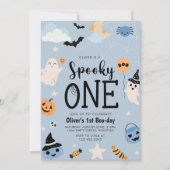 Spooky One Halloween Ghost Boy Verjaardag Kaart (Voorkant)