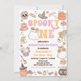 Spooky One Halloween Ghost Invitation Kaart