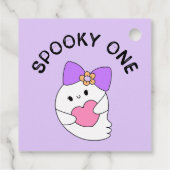 Spooky One Halloween Ghost Verjaardag Bedankjes Labels (Achterkant)