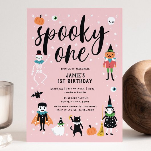 Spooky One Halloween Invitation Kaart