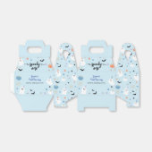 Spooky One Halloween Schattige Blue Ghost 1e Verja Bedankdoosjes (Uitgevouwen)