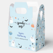 Spooky One Halloween Schattige Blue Ghost 1e Verja Bedankdoosjes (Geopend)