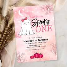 Spooky One Halloween Verjaardag Girly Ghost