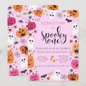 Spooky One Halloween Verjaardag Kaart (Voorkant / Achterkant)