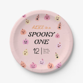 Spooky One Halloween Verjaardag Papieren Bordje