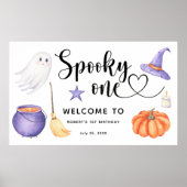 Spooky One Halloween Welkom op de 1e verjaardag Poster (Voorkant)