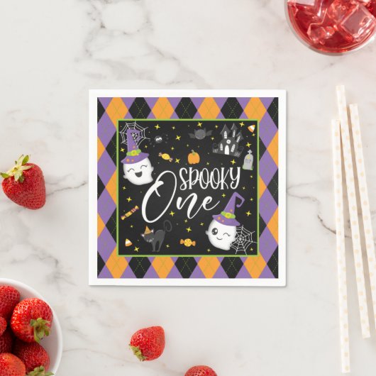 Spooky One Napkin - Blk Servet (Insitu)