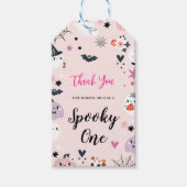 Spooky One Pink Halloween Cadeaulabel (Voorkant)