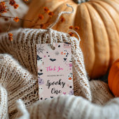 Spooky One Pink Halloween Cadeaulabel