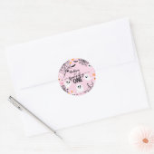 Spooky One Pink Halloween Ghost Ronde Sticker (Envelop)