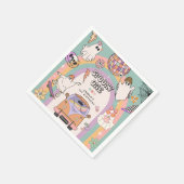 Spooky One Retro Fun 1e verjaardagsfeestje Servet (Hoek)