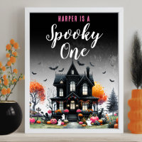 Spooky One Roze Halloween 1e Verjaardagsfeest Bord