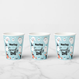 Spooky One Schattige Ghost Boy 1st Birthday Party Papieren Bekers