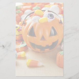 Spooky Oranje Halloween Snoep Briefpapier