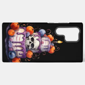 SPOOKY ORANJE PAARSE LAAG HALLOWEEN CAKE SAMSUNG GALAXY HOESJE (Achterkant horizontaal)