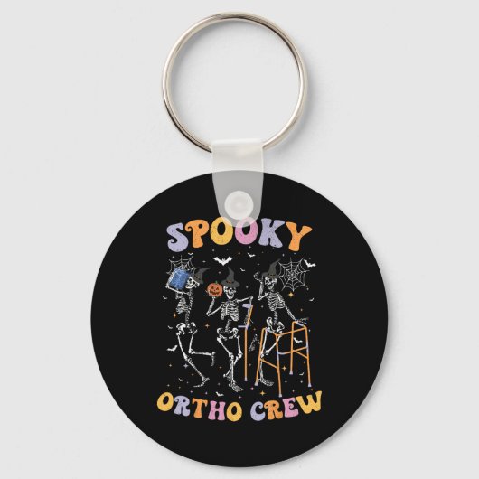 Spooky Ortho Crew Halloween Dancing Orthopedische  Sleutelhanger (Voorkant)
