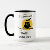 Spooky Owl en Spider  Halloween Mok (Links)