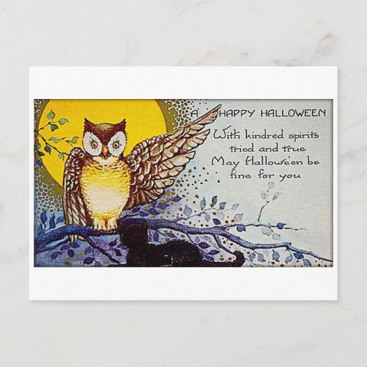 Spooky Owl Halloween Briefkaart (Voorkant)
