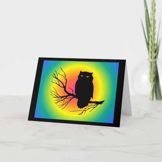 Spooky Owl Kaart (Voorkant)