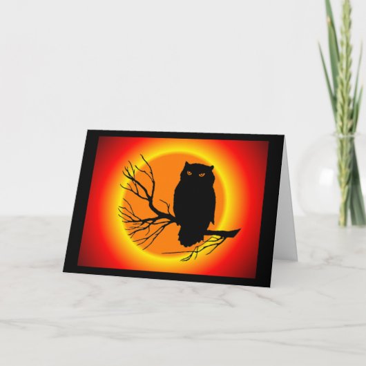Spooky Owl Kaart (Voorkant)