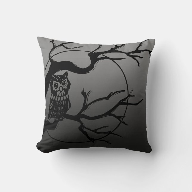 Spooky Owl Pillow Kussen (Voorkant)