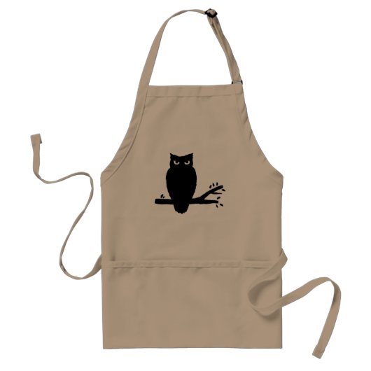 Spooky Owl Silhouette Standaard Schort (Voorkant)