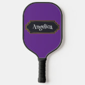 Spooky Paarse aangepaste naam Pickleball Paddle (Achterkant)