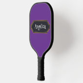 Spooky Paarse aangepaste naam Pickleball Paddle (Links)