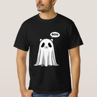 Spooky Panda Cat Ghost - Schattigee Halloween Boo T-shirt