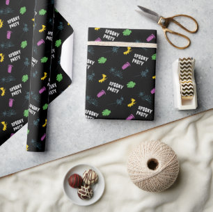 Spooky Party Wrapping Paper 👻 voor Halloween Cadeaupapier