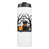 Spooky Paws & Pumpkin Halloween Nights Classic T-S Thermosbeker (Voorkant)