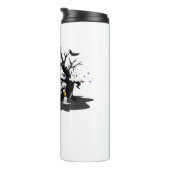 Spooky Paws & Pumpkin Halloween Nights Classic T-S Thermosbeker (Geroteerd rechts)