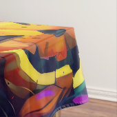 Spooky Pitbull Hond Halloween Heks en Pompoen Tafelkleed (Voorbeeld)