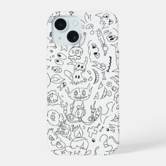 Spooky Pokémon Doodle Case iPhone 15 Hoesje