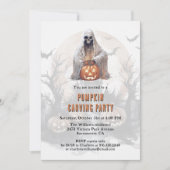 Spooky Pompoen Carving Party Halloween Kaart (Voorkant)