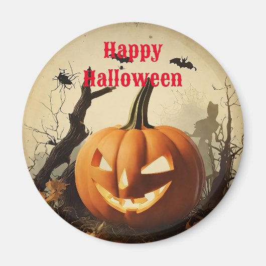 Spooky pompoen Halloween Collectie Magneet (Voorkant)