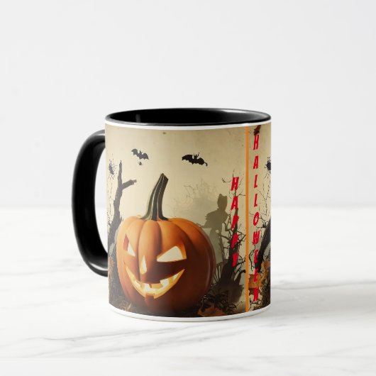 Spooky pompoen Halloween Collectie Mok (Voorkant links)