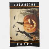 Spooky pompoen Halloween Collectie Theedoek (Verticaal)