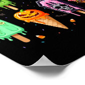 Spooky Popsicle Ice Cream Summer Party Halloween S Poster (Hoek)