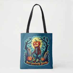 Spooky Pumpkin Art: Perfect voor Halloween Decor! Draagtas